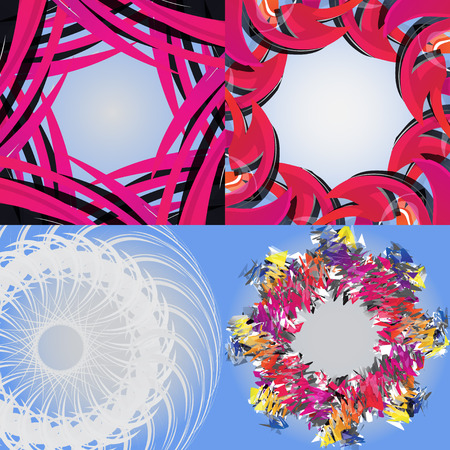 Set of Abstract Rainbow concept background. Vector illustrationのイラスト素材