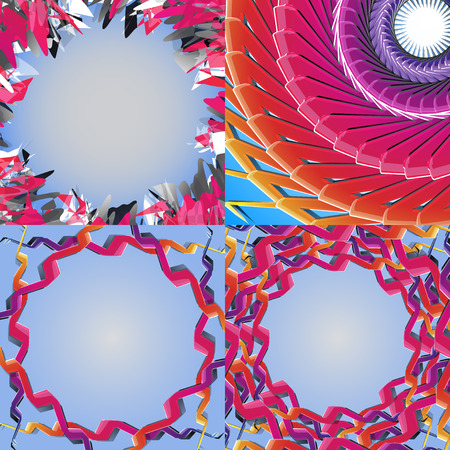 Set of Abstract Rainbow concept background. Vector illustrationのイラスト素材