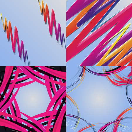 Set of Abstract Rainbow concept background. Vector illustrationのイラスト素材
