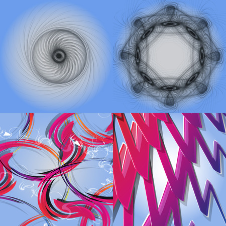 Set of Abstract Rainbow concept background. Vector illustrationのイラスト素材