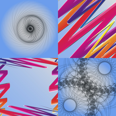 Set of Abstract Rainbow concept background. Vector illustrationのイラスト素材
