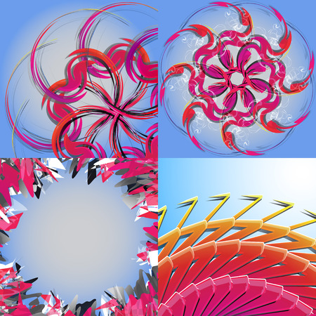 Set of Abstract Rainbow concept background. Vector illustrationのイラスト素材