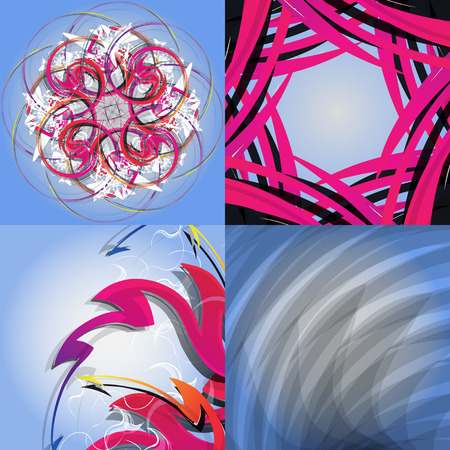 Set of Abstract Rainbow concept background. Vector illustrationのイラスト素材