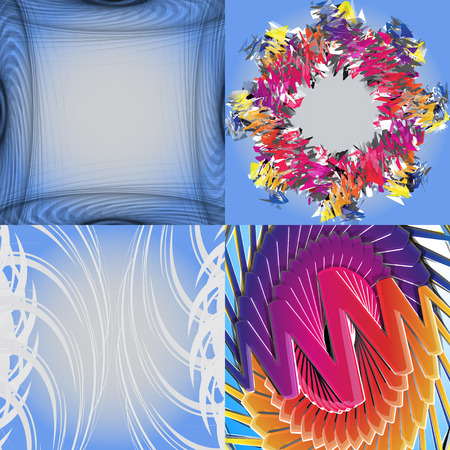 Set of colorful rainbow abstract background. Vector illustrationのイラスト素材