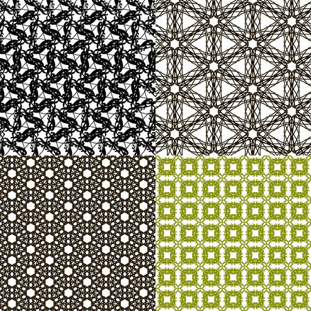 Set of  geometric pattern in op art design. Vector illustration artのイラスト素材