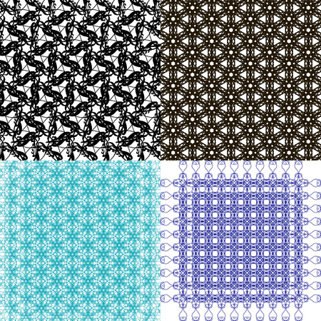 Set of  geometric pattern in op art design. Vector illustration artのイラスト素材