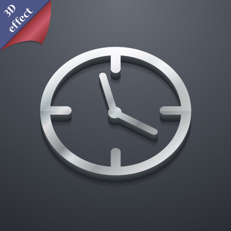 Alarm clock icon symbol. 3D style. Trendy, modern design with space for your text Vector...