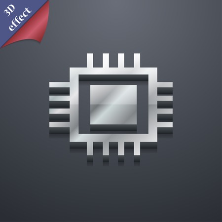 Central Processing Unit icon symbol. 3D style. Trendy, modern design with space for your text Vector illustrationのイラスト素材