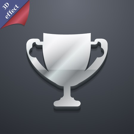 Winner cup  icon symbol. 3D style. Trendy, modern design with space for your text Vector illustrationのイラスト素材