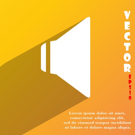 Speaker volume icon symbol Flat modern web design with long shadow and space for your text. Vector illustrationのイラスト素材