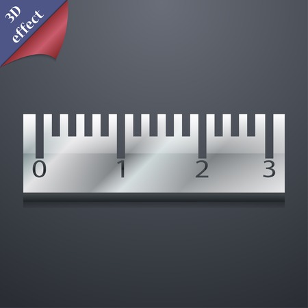 Ruler icon symbol. 3D style. Trendy, modern design with space for your text Vector illustrationのイラスト素材