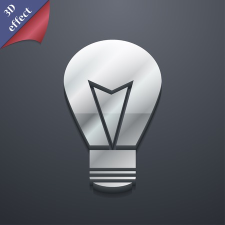 Light lamp icon symbol. 3D style. Trendy, modern design with space for your text Vector illustrationのイラスト素材