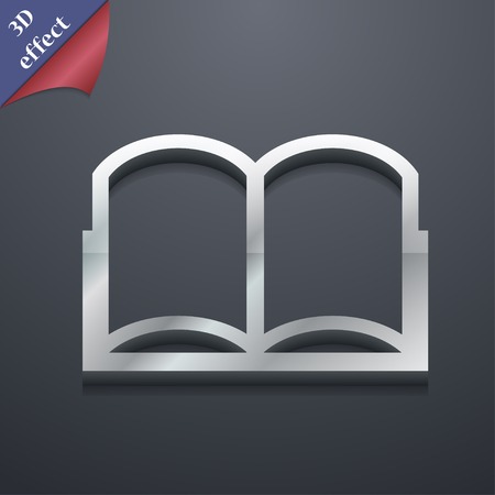 Open book icon symbol. 3D style. Trendy, modern design with space for your text Vector illustrationのイラスト素材