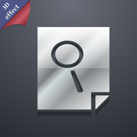 Search in file icon symbol. 3D style. Trendy, modern design with space for your text Vector illustrationのイラスト素材