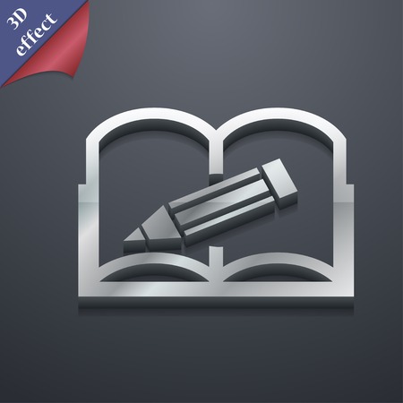 Open book icon symbol. 3D style. Trendy, modern design with space for your text Vector illustrationのイラスト素材