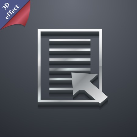 Text file icon symbol. 3D style. Trendy, modern design with space for your text Vector illustrationのイラスト素材