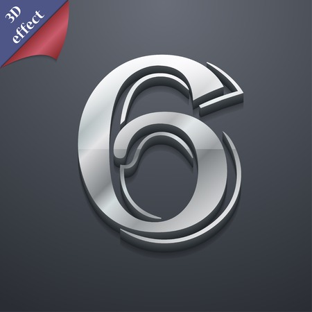 number six icon symbol. のイラスト素材