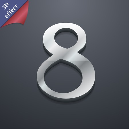 number Eight icon symbol.のイラスト素材