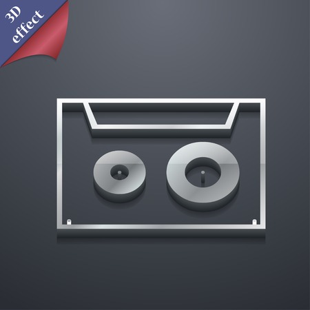 cassette icon symbol. 3D style. Trendy, modern design with space for your text Vector illustrationのイラスト素材