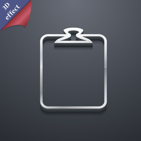 Paper clip icon symbol. 3D style. Trendy, modern design with space for your text Vector illustrationのイラスト素材