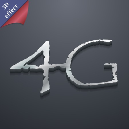 4G icon symbol. 3D style. Trendy, modern design with space for your text Vector illustrationのイラスト素材