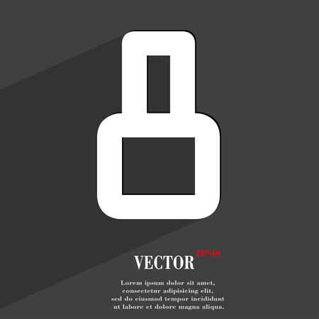 number Eight icon symbol Flat modern web design with long shadow and space for your text. Vector illustrationのイラスト素材