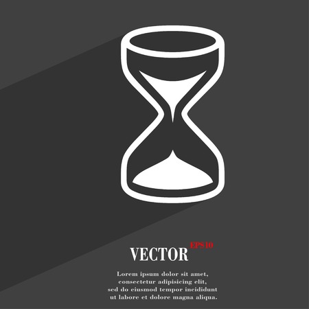 Hourglass  icon symbol Flat modern web design with long shadow and space for your text. Vector illustrationのイラスト素材