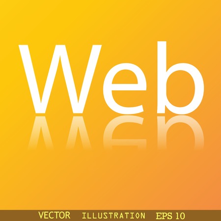 Web icon symbol Flat modern web design with reflection and space for your text. Vector illustrationのイラスト素材