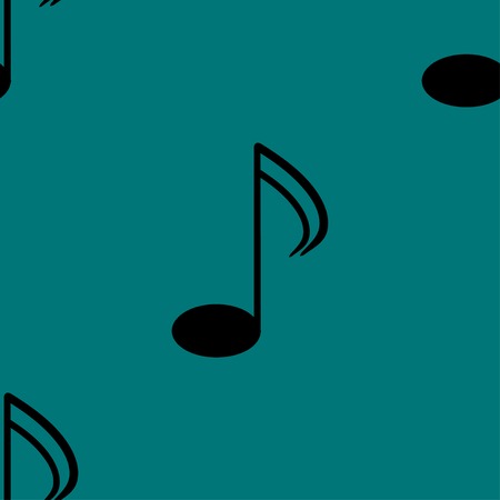 Music elements notes web icon. flat design. Seamless gray pattern. Vector EPS10のイラスト素材