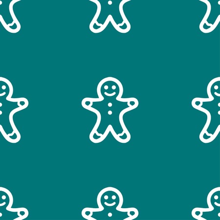Gingerbread web icon. flat design. Seamless gray pattern. Vector EPS10のイラスト素材