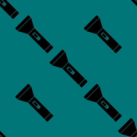 Flashlight web icon. flat design. Seamless gray pattern. Vector EPS10のイラスト素材