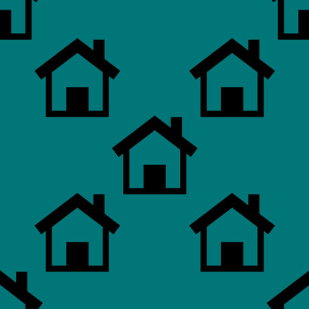 house web icon. flat design. Seamless pattern. Vector EPS10のイラスト素材