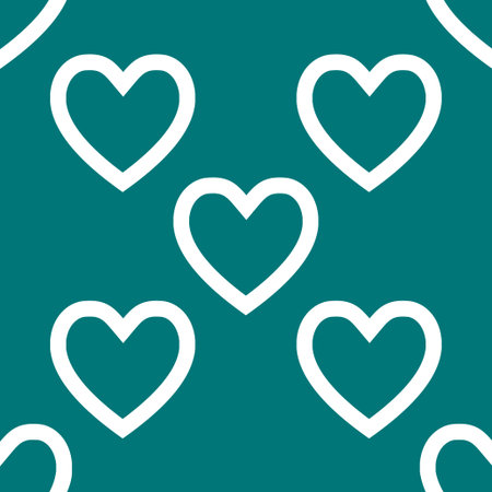 Heart web icon. flat design. Seamless pattern. Vector EPS10