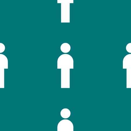 man restroom web icon flat design. Seamless pattern. Vector EPS10のイラスト素材