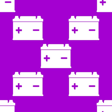 Car battery web icon. flat design. Seamless gray pattern. Vector EPS10のイラスト素材