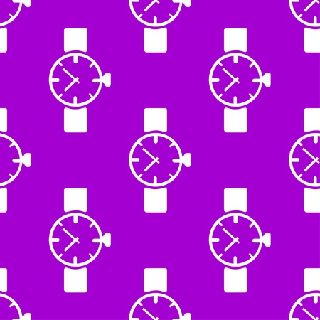 Watch,clock web icon flat design. Seamless gray pattern. Vector EPS10のイラスト素材