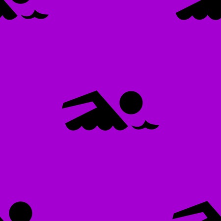 SWIMMER, pool web icon flat design. Seamless gray pattern. Vector EPS10のイラスト素材