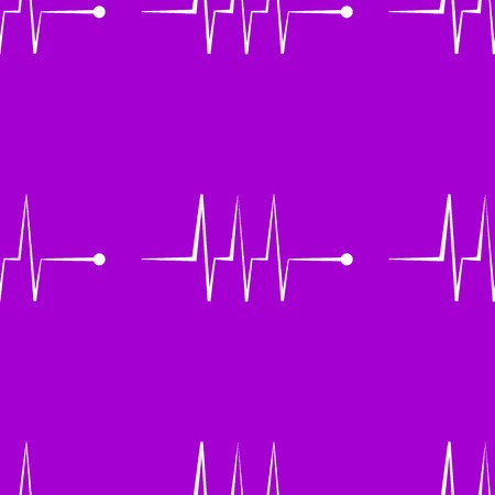 heart rhythm web icon.  flat design. Seamless gray pattern. Vector EPS10のイラスト素材