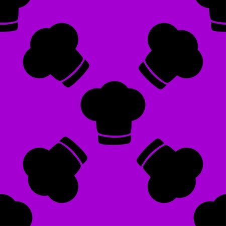 Chef cap web icon. flat design. Seamless gray pattern. Vector EPS10のイラスト素材