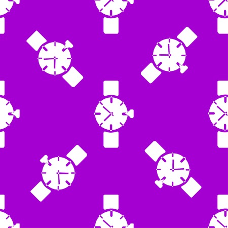 Watch,clock web icon flat design. Seamless gray pattern. Vector EPS10のイラスト素材