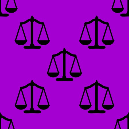 Scales balance web icon flat design. Seamless gray pattern. Vector EPS10のイラスト素材