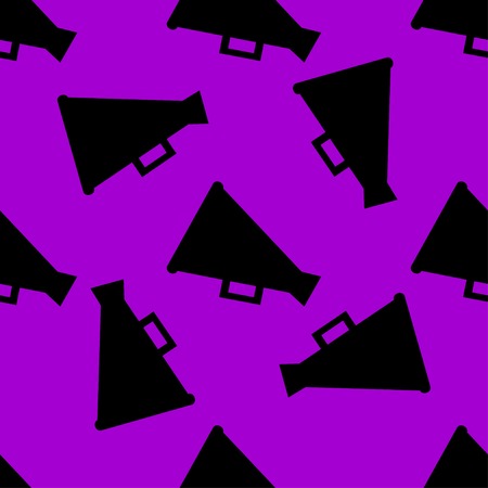 Megaphone, Loud-hailer web icon flat design. Seamless gray pattern. Vector EPS10のイラスト素材