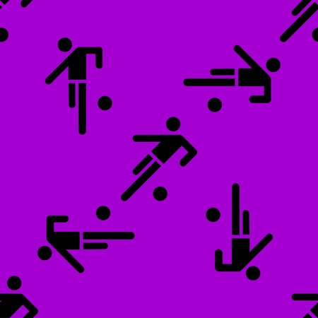 football player web icon. flat design. Seamless gray pattern. Vector EPS10のイラスト素材