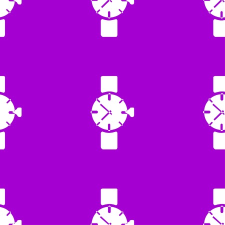 Watch,clock web icon flat design. Seamless gray pattern. Vector EPS10のイラスト素材