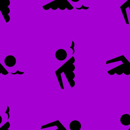 SWIMMER, pool web icon flat design. Seamless gray pattern. Vector EPS10のイラスト素材