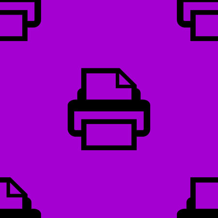 Printer web icon. flat design. Seamless pattern. Vector EPS10