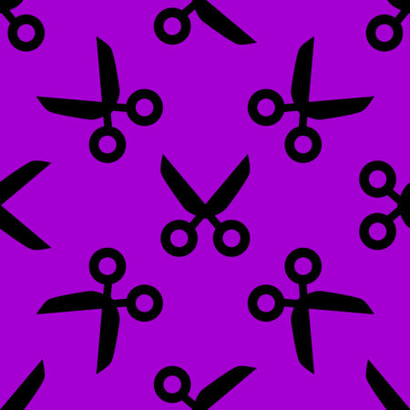 Scissors web icon. flat design. Seamless pattern. Vector EPS10