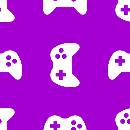 Gaming Joystick web icon. flat design. Seamless pattern. Vector EPS10のイラスト素材