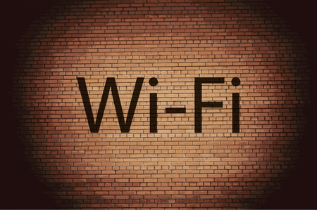 Free wifi icon symbol Flat modern web design with long shadow and space for your text. Vector illustrationのイラスト素材