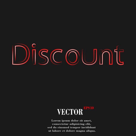 discount icon symbol Flat modern web design with long shadow and space for your text. Vector illustrationのイラスト素材